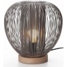 Lampe à poser métal gris/taupe et bois D.27,5cm Rays