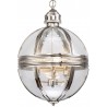 Lampadario globo 3 luci design metallo e vetro