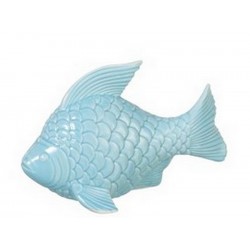 Pesce decorativo in porcellana blu