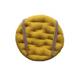 Piatto della sedia rotonda giallo 40cm