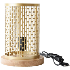 Lampada da tavolo design Nina rotonda dorata