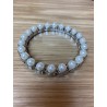 Dessous de verre inox perles blanches
