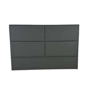 Tête de lit carré façon cuir gris L.180 x l.5 xH.120 cm